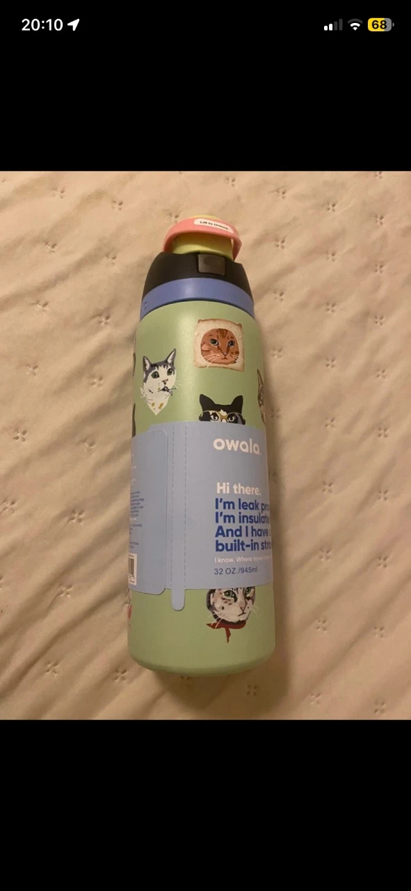 bouteille isotherme Owala collection exclusive chats verts sans défauts – photo 2